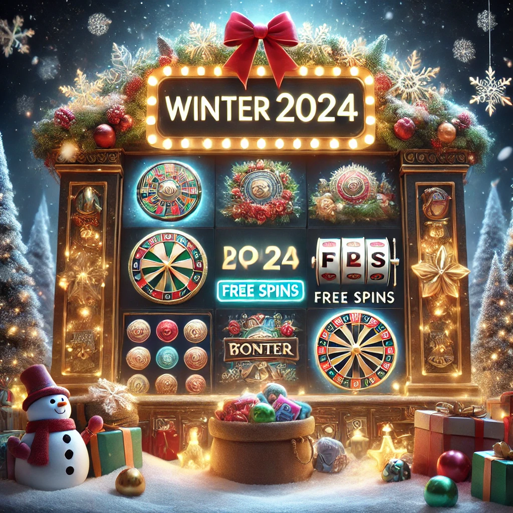 Winter 2024 casino bonuses with festive holiday promotions, free spins, and no-deposit rewards